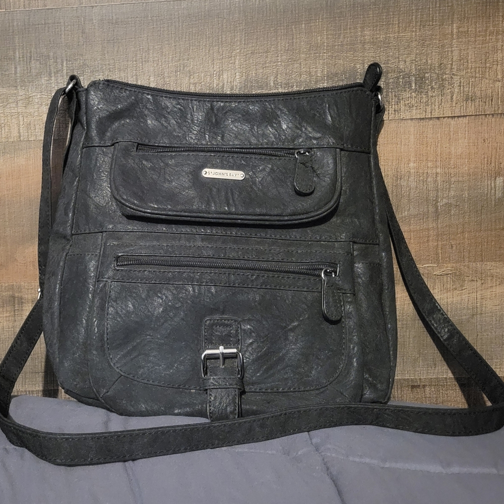 Black Crossbody Shoulder Bag - St. John's Bay